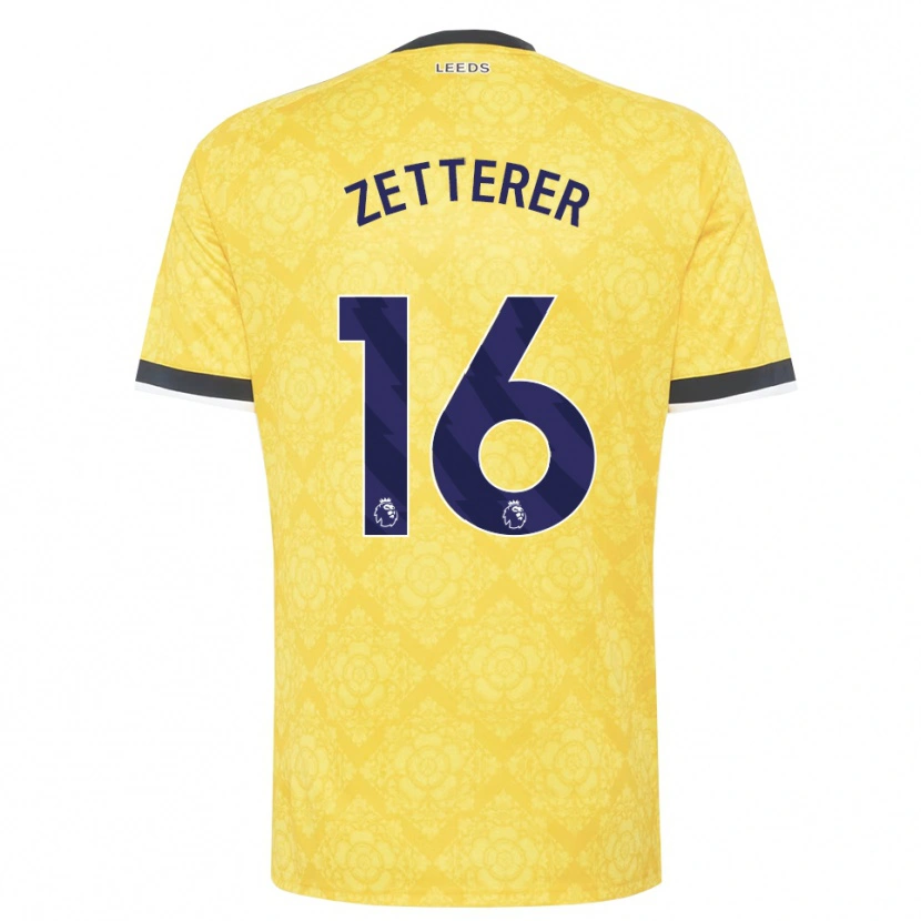Danxen Homem Camisola Michael Zetterer #16 Amarelo Branco Preto Alternativa 2026/27 Camisa