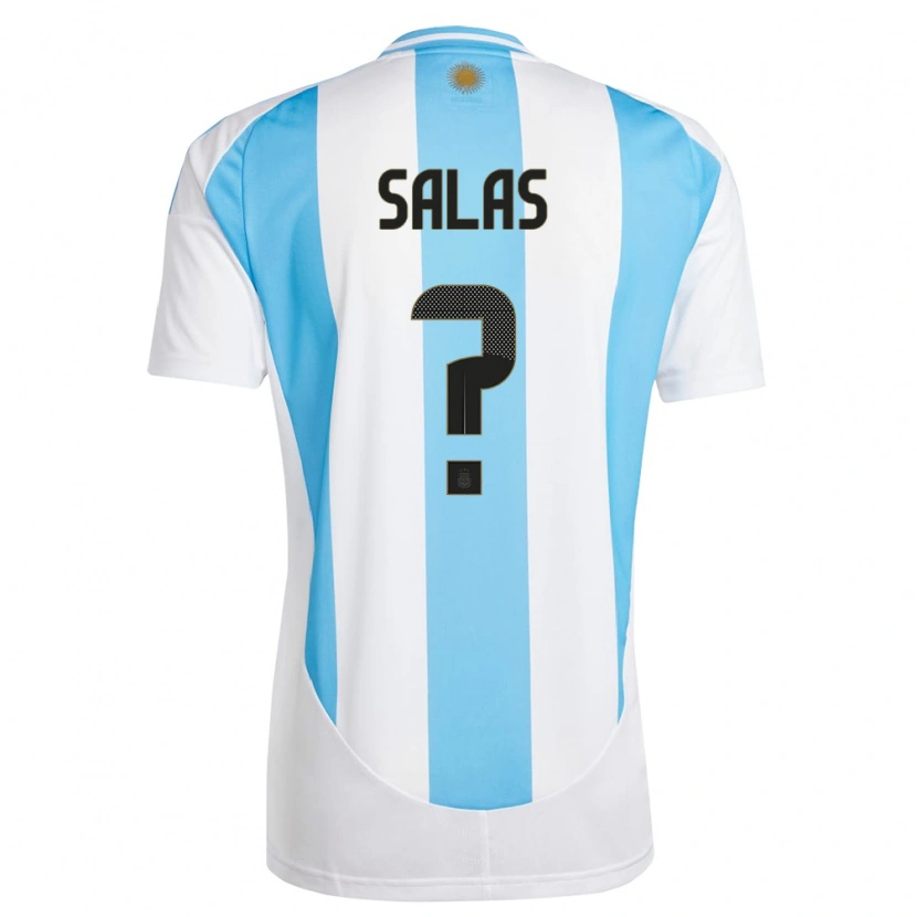 Danxen Criança Camisola Argentina Joaquin Salas #0 Branco Azul Principal 24-26 Camisa