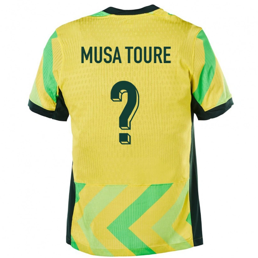Danxen Criança Camisola Austrália Musa Toure #0 Dourado Principal 24-26 Camisa