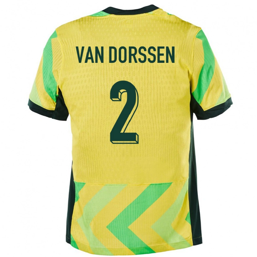 Danxen Criança Camisola Austrália Ben Van Dorssen #2 Dourado Principal 24-26 Camisa
