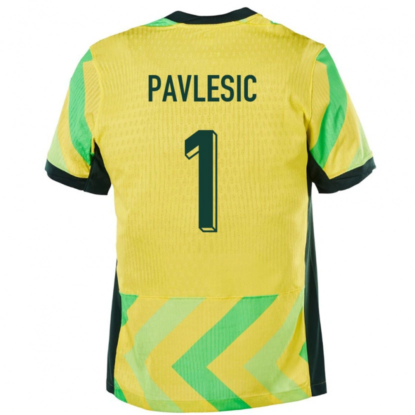 Danxen Criança Camisola Austrália Adam Pavlesic #1 Dourado Principal 24-26 Camisa