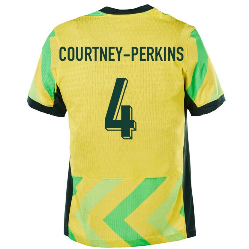 Danxen Criança Camisola Austrália Jordan Courtney Perkins #4 Dourado Principal 24-26 Camisa