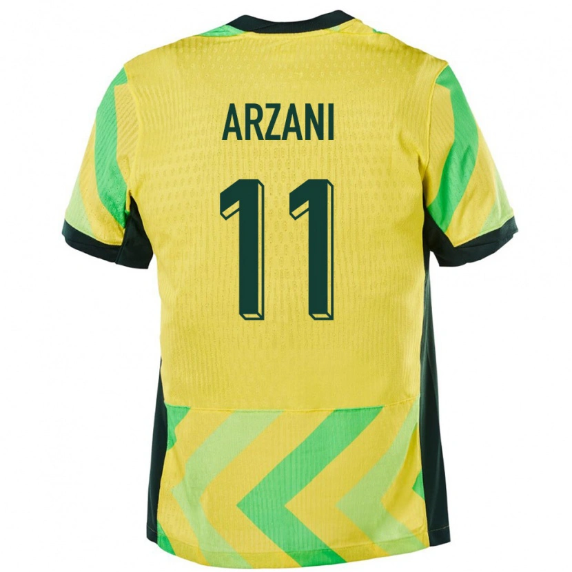 Danxen Criança Camisola Austrália Daniel Arzani #11 Dourado Principal 24-26 Camisa