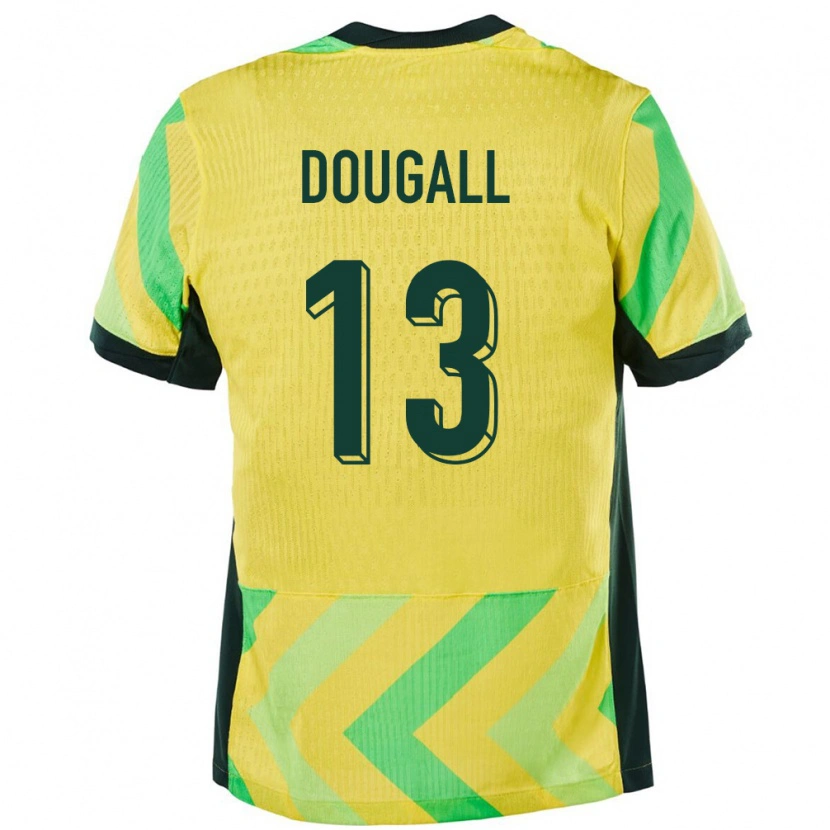 Danxen Criança Camisola Austrália Kenny Dougall #13 Dourado Principal 24-26 Camisa