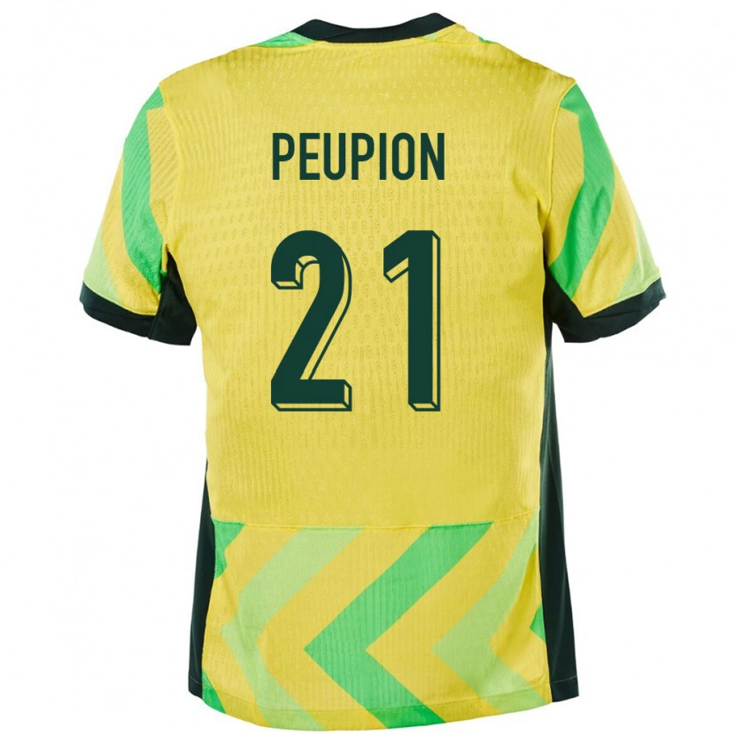 Danxen Criança Camisola Austrália Cameron Peupion #21 Dourado Principal 24-26 Camisa