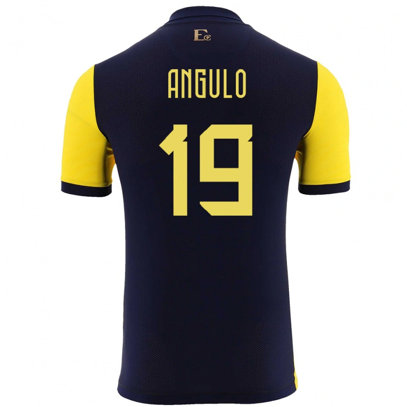 Danxen Criança Camisola Equador Juan Angulo #19 Amarelo Principal 24-26 Camisa