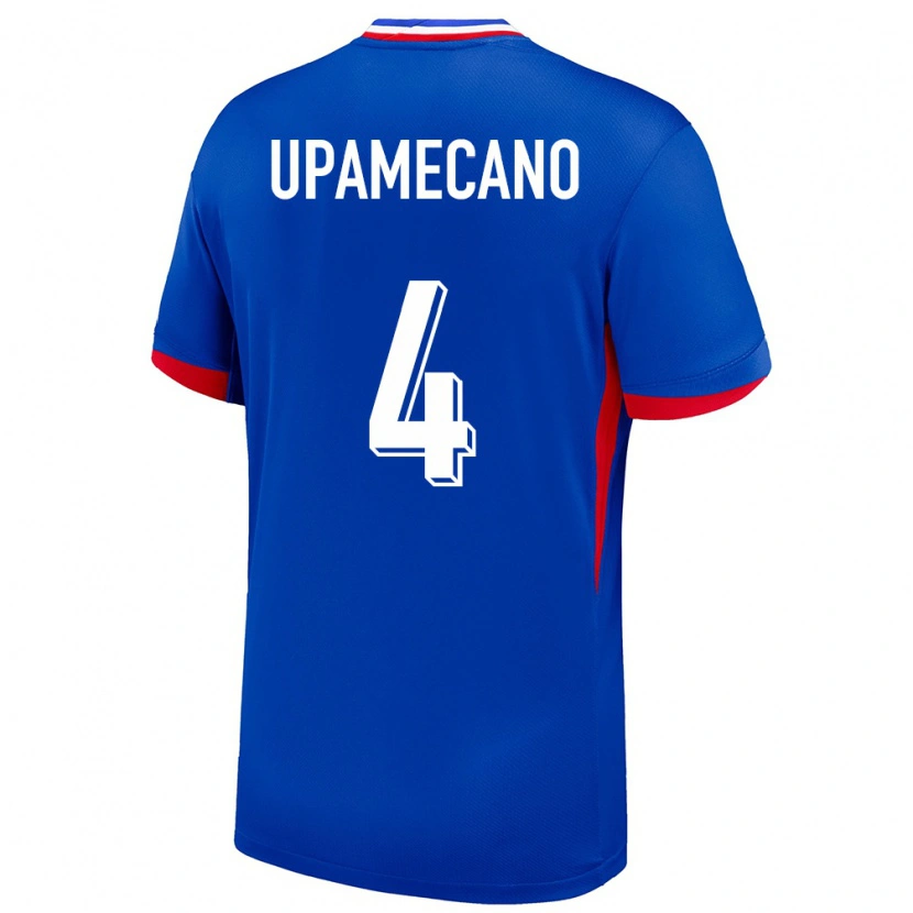 Danxen Criança Camisola França Dayot Upamecano #4 Azul Principal 24-26 Camisa