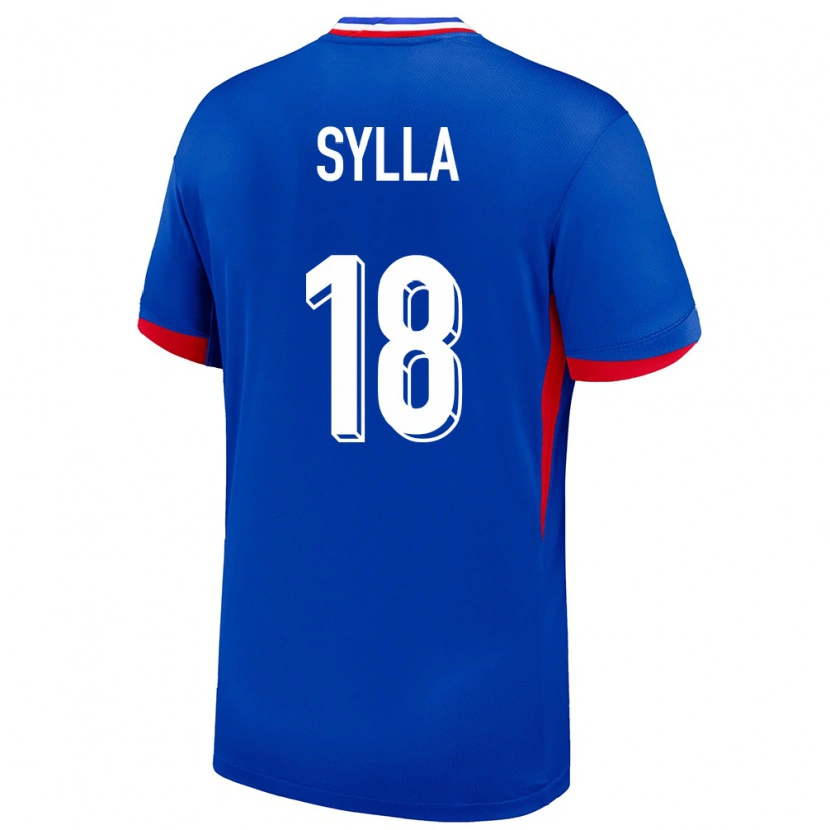 Danxen Criança Camisola França Fodé Sylla #18 Azul Principal 24-26 Camisa