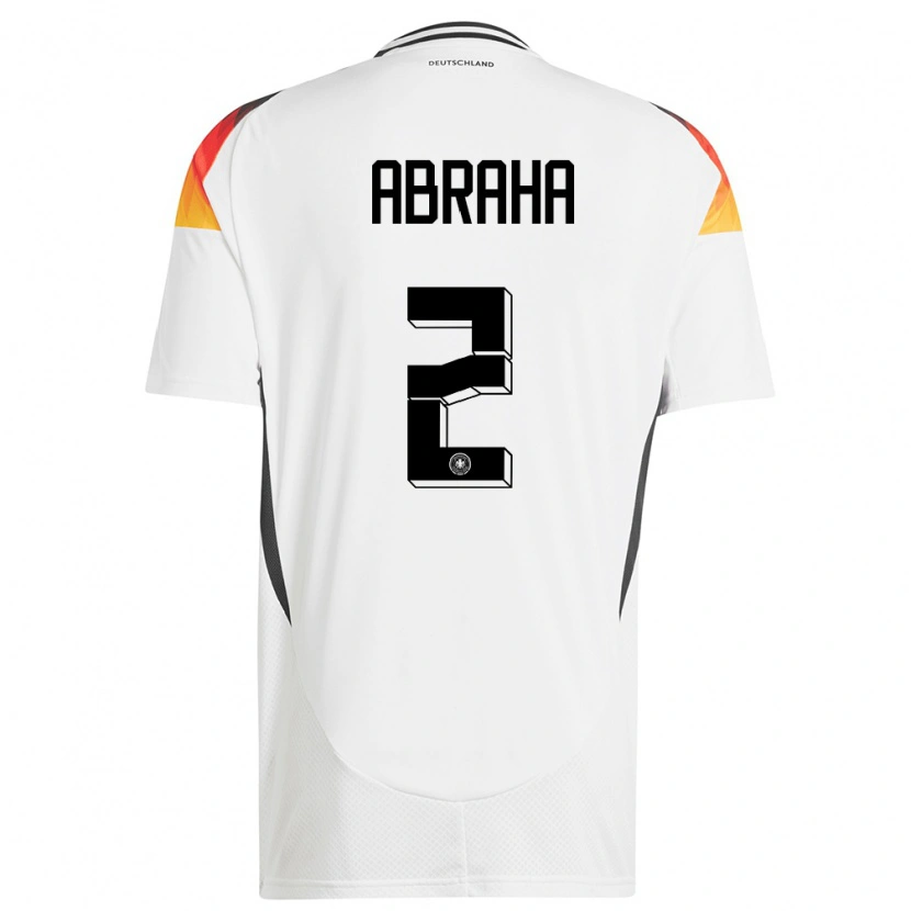 Danxen Criança Camisola Alemanha Natnael Abraha #2 Branco Principal 24-26 Camisa