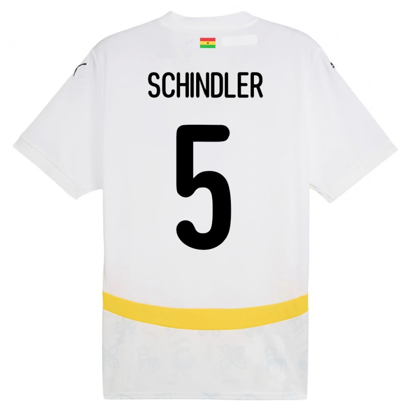 Danxen Criança Camisola Gana Kingsley Schindler #5 Branco Principal 24-26 Camisa