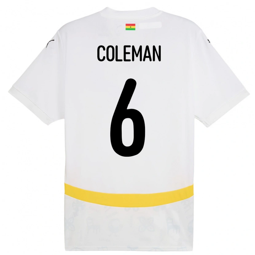 Danxen Criança Camisola Gana Ellen Coleman #6 Branco Principal 24-26 Camisa