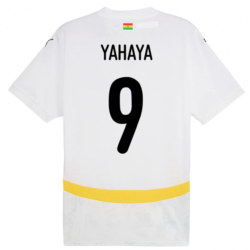 Danxen Criança Camisola Gana Mohammed Yahaya #9 Branco Principal 24-26 Camisa