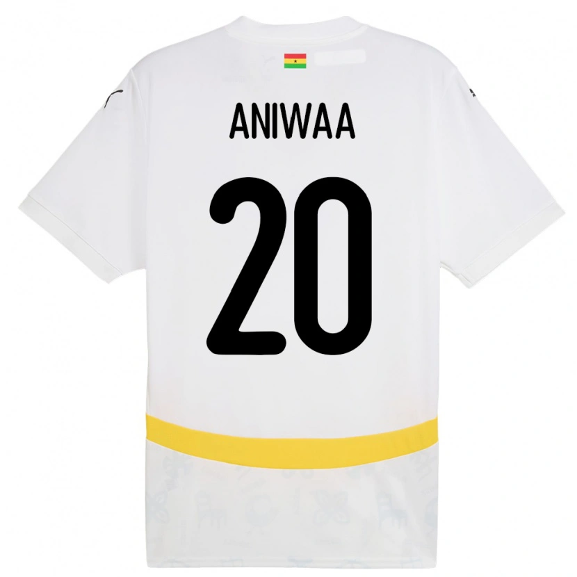 Danxen Criança Camisola Gana Louisa Aniwaa #20 Branco Principal 24-26 Camisa