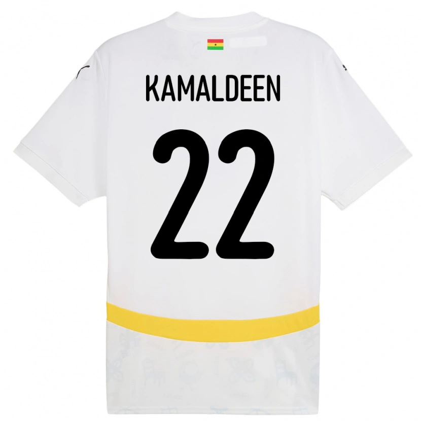 Danxen Criança Camisola Gana Kamaldeen Sulemana #22 Branco Principal 24-26 Camisa