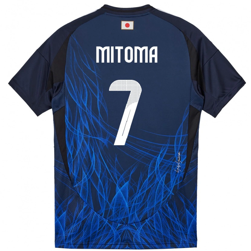 Danxen Criança Camisola Japão Kaoru Mitoma #7 Azul Escuro Principal 24-26 Camisa