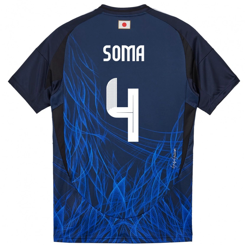 Danxen Criança Camisola Japão Rikuto Soma #4 Azul Escuro Principal 24-26 Camisa