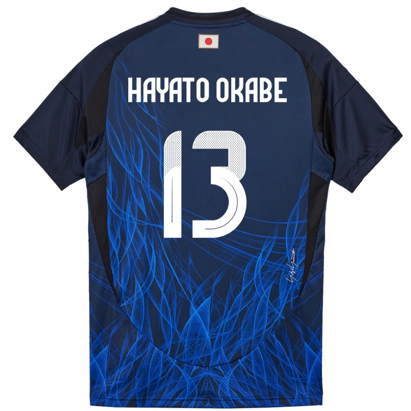 Danxen Criança Camisola Japão Tariqkani Hayato Okabe #13 Azul Escuro Principal 24-26 Camisa