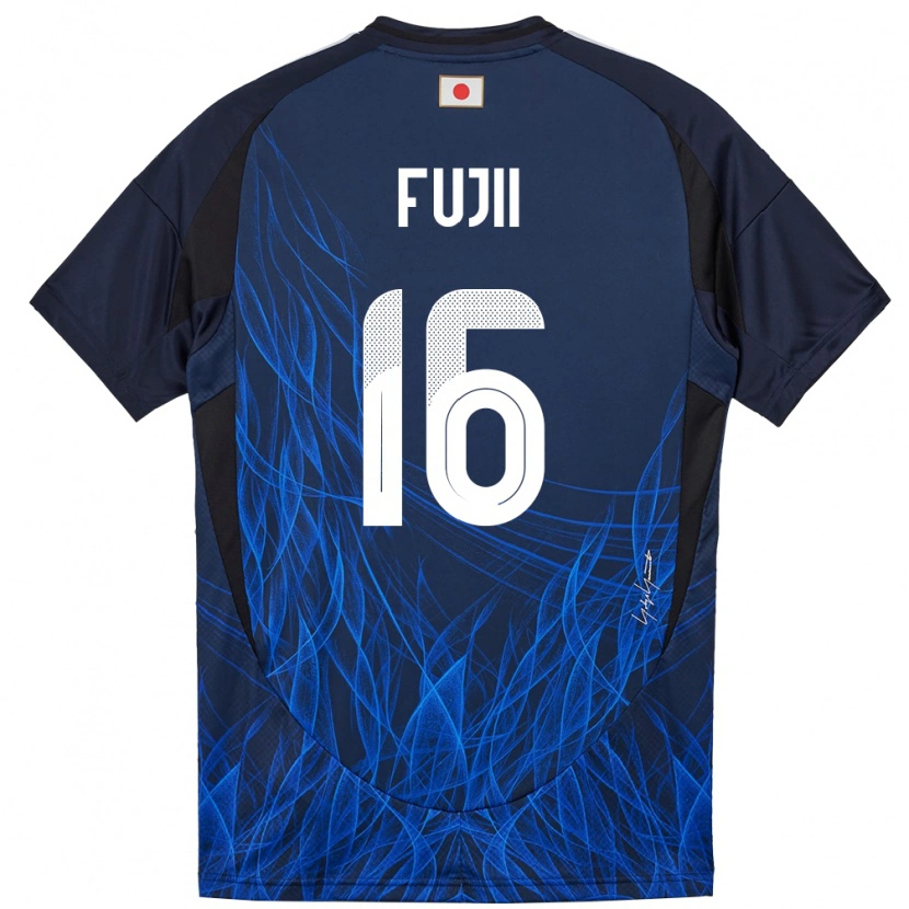 Danxen Criança Camisola Japão Shota Fujii #16 Azul Escuro Principal 24-26 Camisa