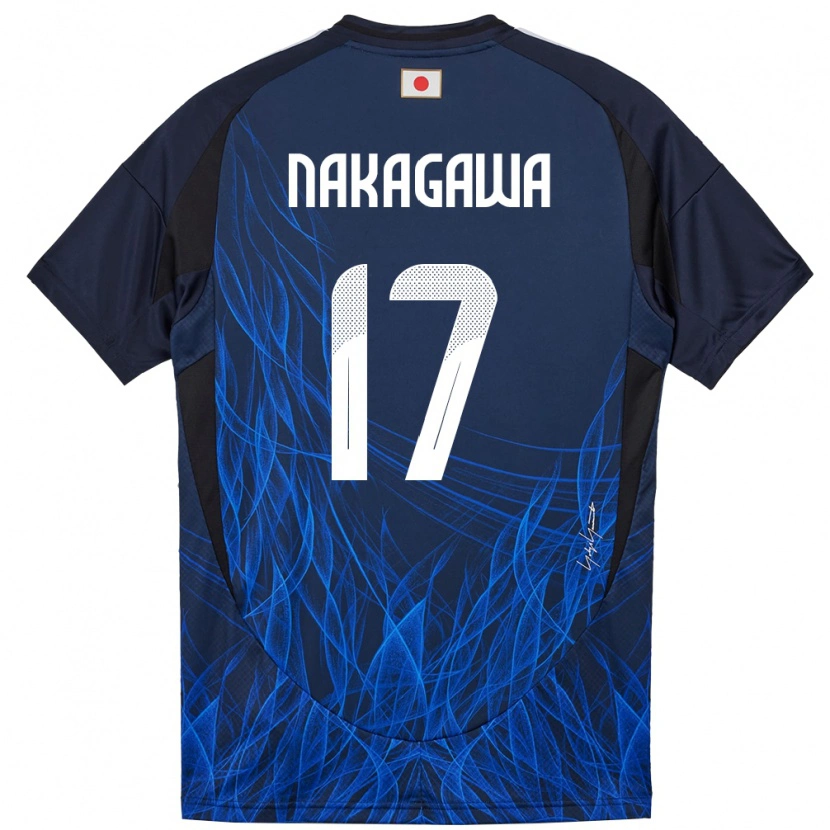 Danxen Criança Camisola Japão Hagumu Nakagawa #17 Azul Escuro Principal 24-26 Camisa