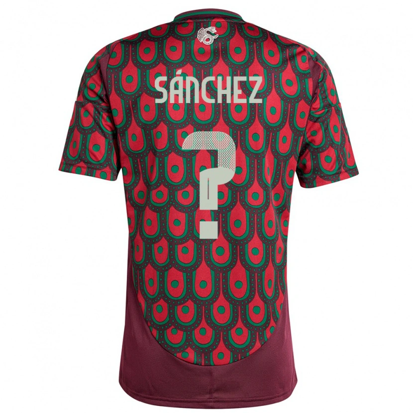 Danxen Criança Camisola México Diego Sánchez #0 Marrom Principal 24-26 Camisa