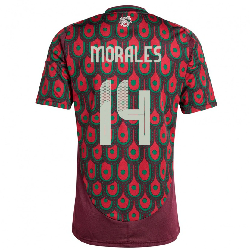 Danxen Criança Camisola México Amaury Morales #14 Marrom Principal 24-26 Camisa