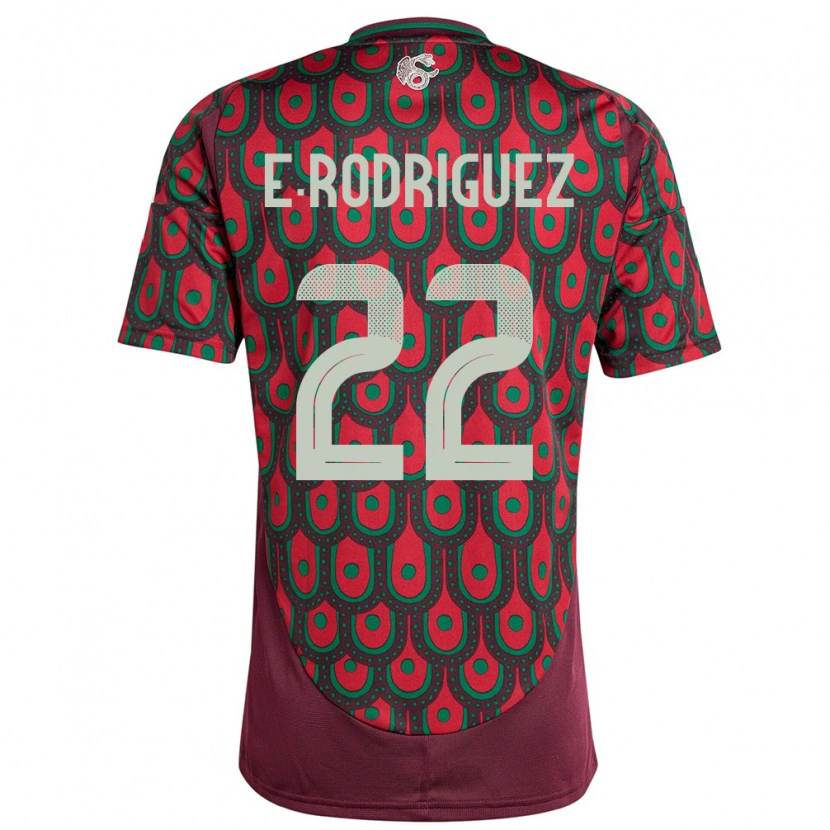 Danxen Criança Camisola México Emi Rodríguez #22 Marrom Principal 24-26 Camisa