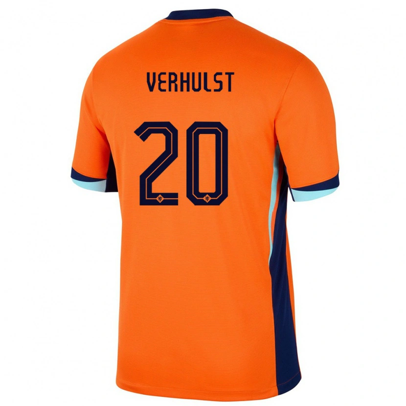 Danxen Criança Camisola Países Baixos Gino Verhulst #20 Laranja Principal 24-26 Camisa