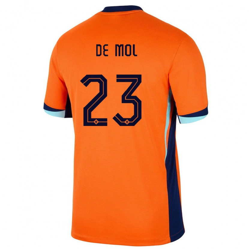 Danxen Criança Camisola Países Baixos Stenn De Mol #23 Laranja Principal 24-26 Camisa