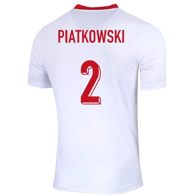 Danxen Criança Camisola Polónia Kamil Piatkowski #2 Branco Principal 24-26 Camisa