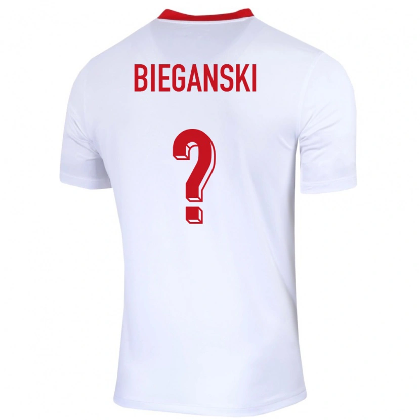 Danxen Criança Camisola Polónia Jan Bieganski #0 Branco Principal 24-26 Camisa