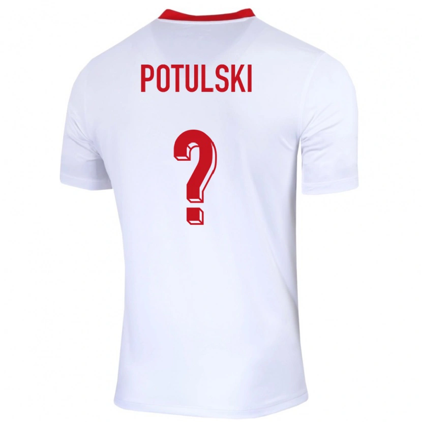 Danxen Criança Camisola Polónia Kacper Potulski #0 Branco Principal 24-26 Camisa