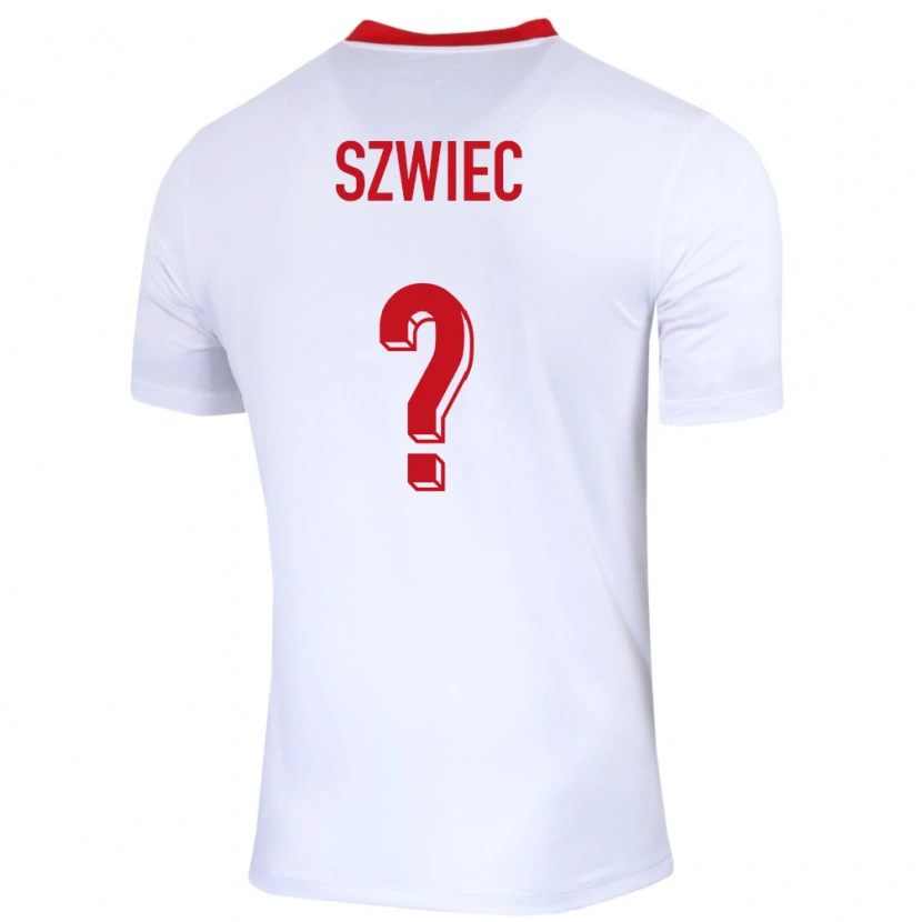 Danxen Criança Camisola Polónia Dawid Szwiec #0 Branco Principal 24-26 Camisa