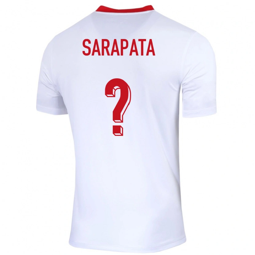 Danxen Criança Camisola Polónia Dominik Sarapata #0 Branco Principal 24-26 Camisa