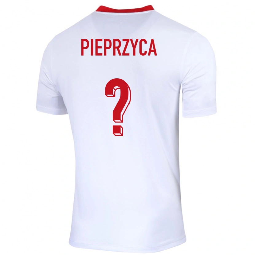 Danxen Criança Camisola Polónia Igor Pieprzyca #0 Branco Principal 24-26 Camisa