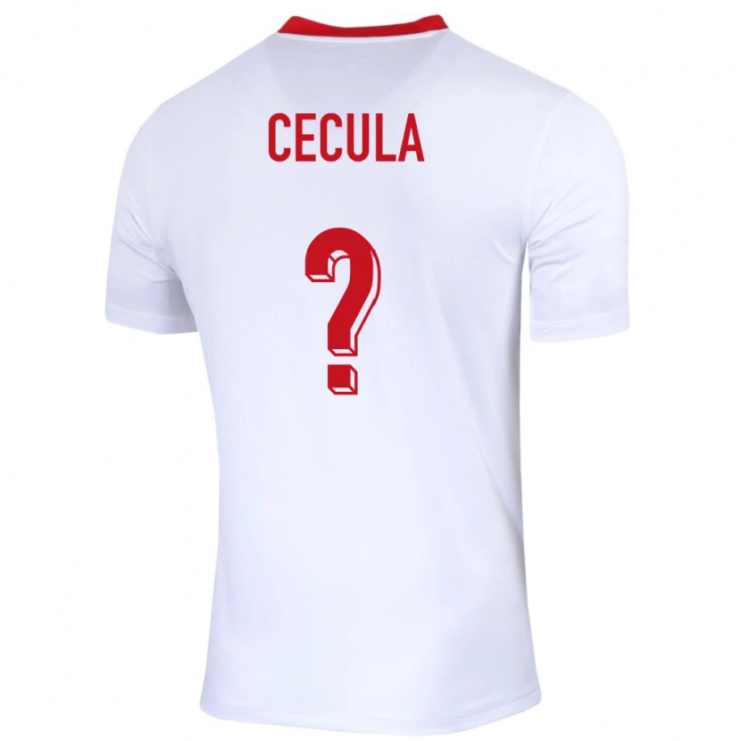 Danxen Criança Camisola Polónia Kacper Cecula #0 Branco Principal 24-26 Camisa