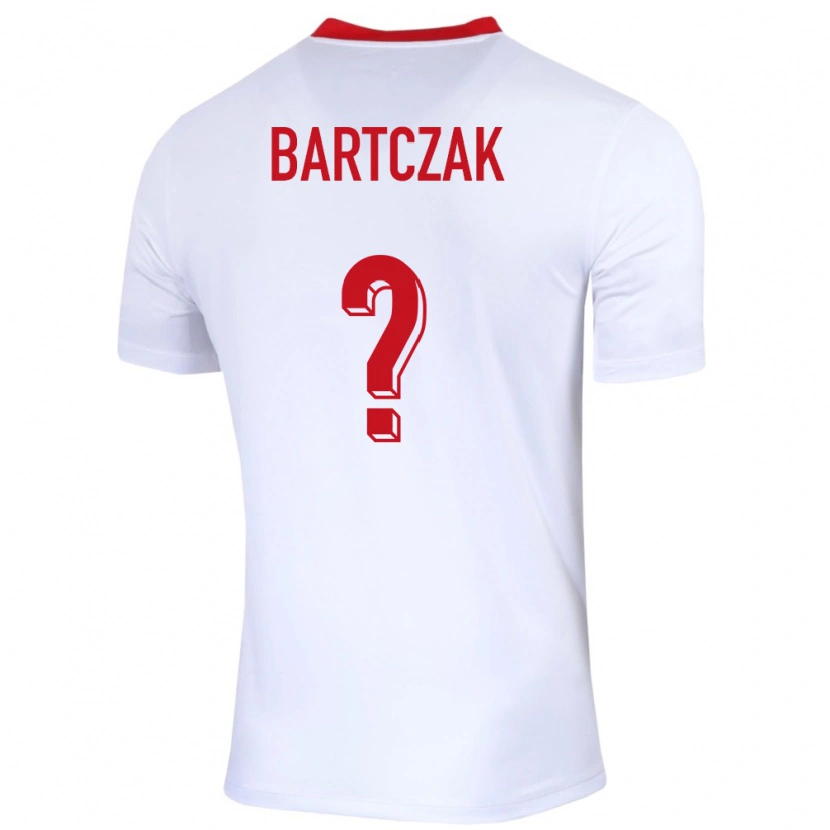 Danxen Criança Camisola Polónia Piotr Bartczak #0 Branco Principal 24-26 Camisa