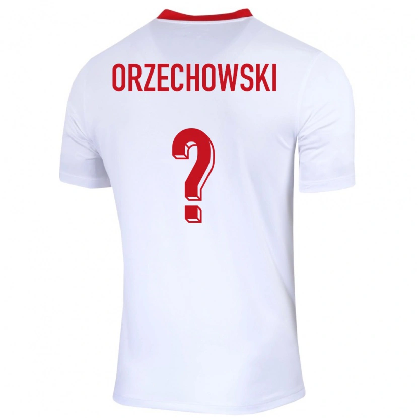 Danxen Criança Camisola Polónia Wojciech Orzechowski #0 Branco Principal 24-26 Camisa