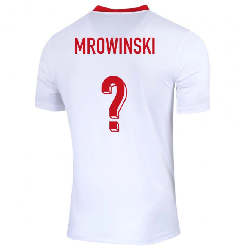 Danxen Criança Camisola Polónia Marcel Mrowinski #0 Branco Principal 24-26 Camisa