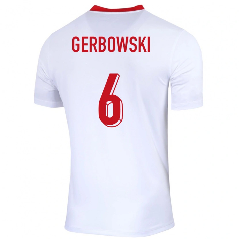 Danxen Criança Camisola Polónia Fryderyk Gerbowski #6 Branco Principal 24-26 Camisa