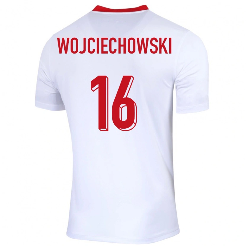 Danxen Criança Camisola Polónia Oliwier Wojciechowski #16 Branco Principal 24-26 Camisa