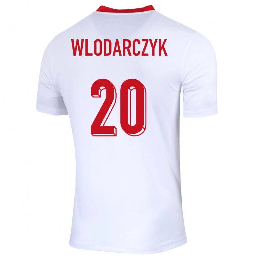 Danxen Criança Camisola Polónia Szymon Wlodarczyk #20 Branco Principal 24-26 Camisa