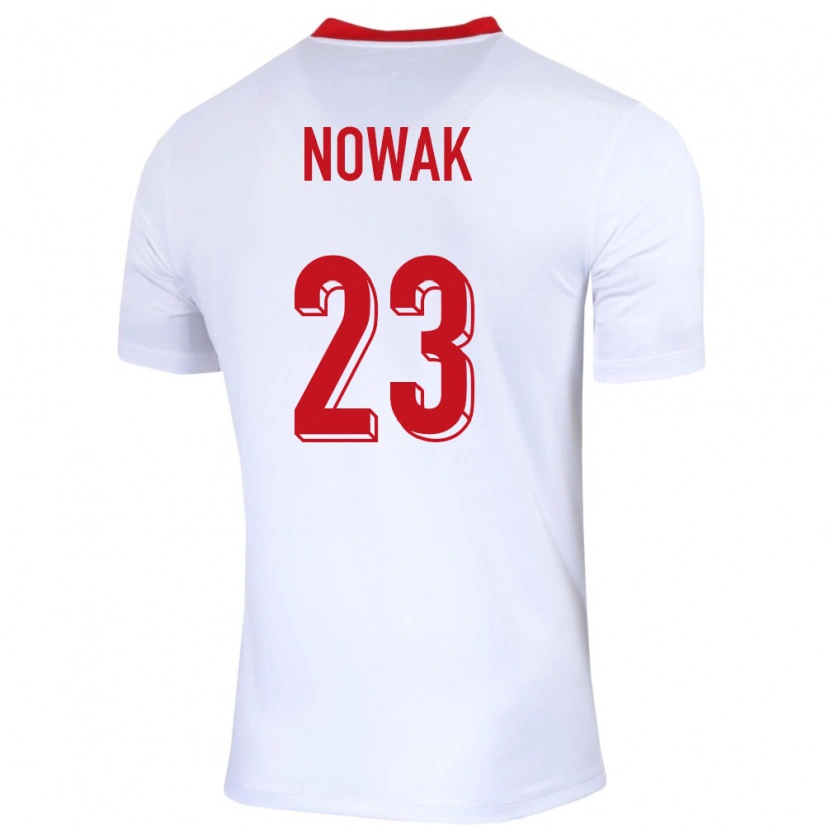 Danxen Criança Camisola Polónia Wiktor Nowak #23 Branco Principal 24-26 Camisa
