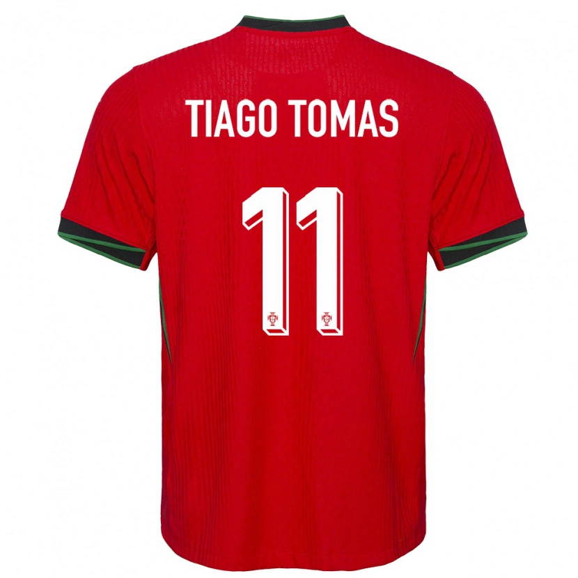 Danxen Criança Camisola Portugal Tiago Tomás #11 Vermelho Principal 24-26 Camisa
