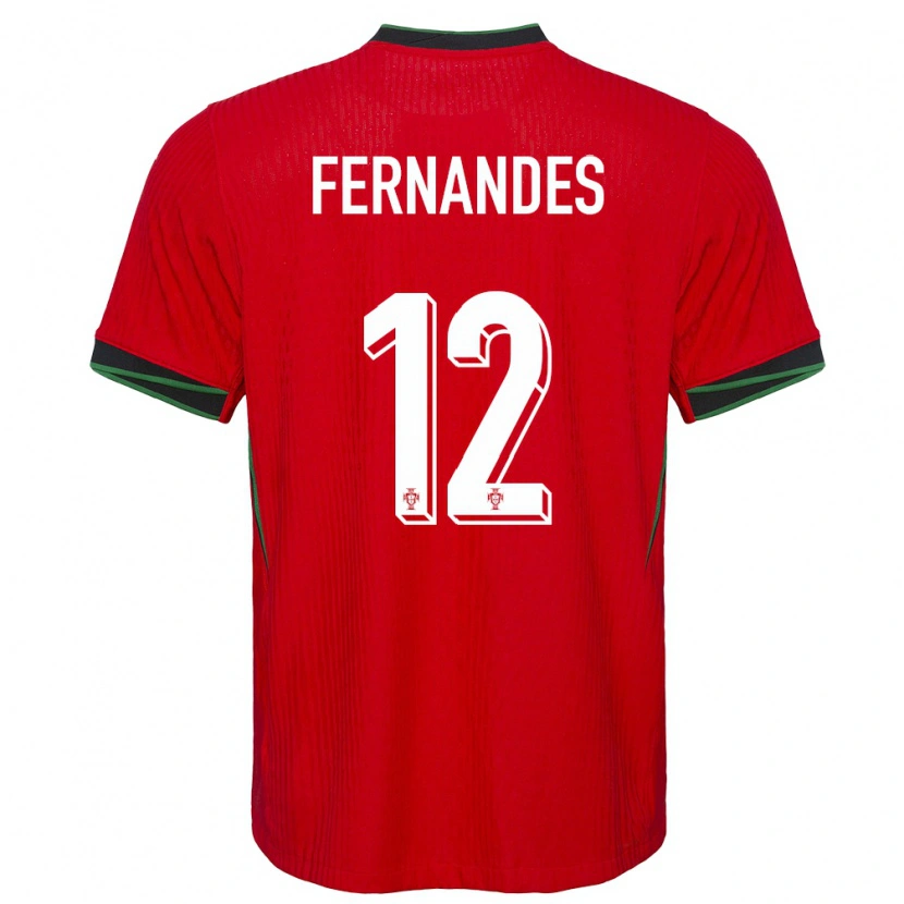 Danxen Criança Camisola Portugal Diogo Fernandes #12 Vermelho Principal 24-26 Camisa
