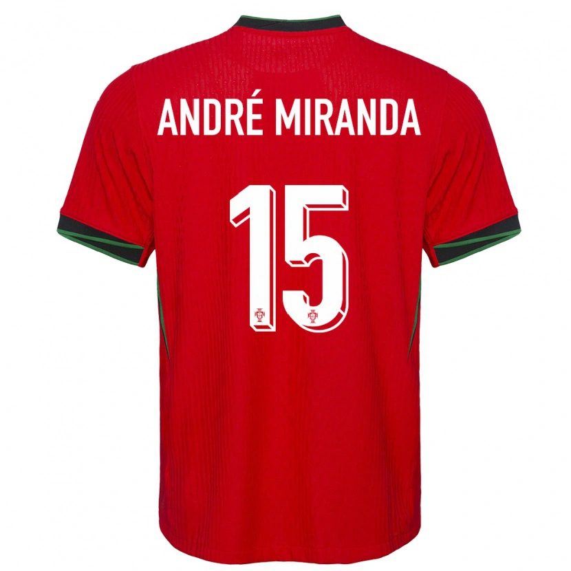 Danxen Criança Camisola Portugal André Miranda #15 Vermelho Principal 24-26 Camisa