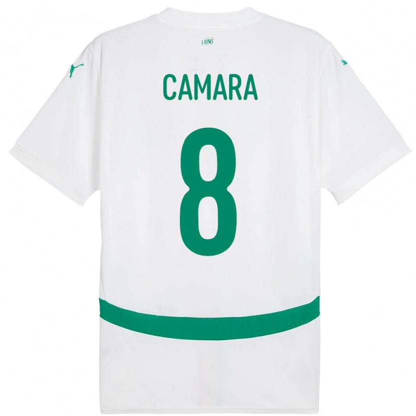 Danxen Criança Camisola Senegal Lamine Camara #8 Branco Principal 24-26 Camisa
