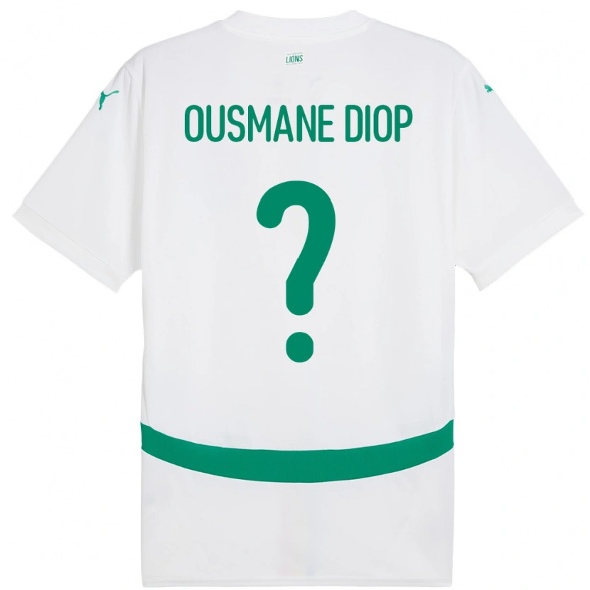 Danxen Criança Camisola Senegal Tafsir Ousmane Diop #0 Branco Principal 24-26 Camisa