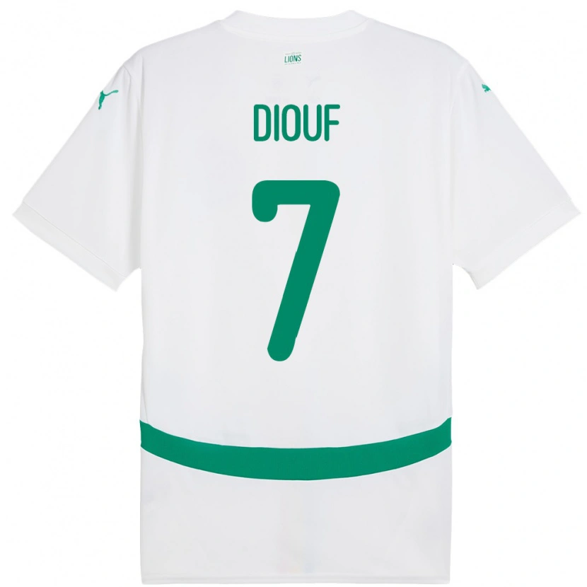 Danxen Criança Camisola Senegal Oumar Diouf #7 Branco Principal 24-26 Camisa