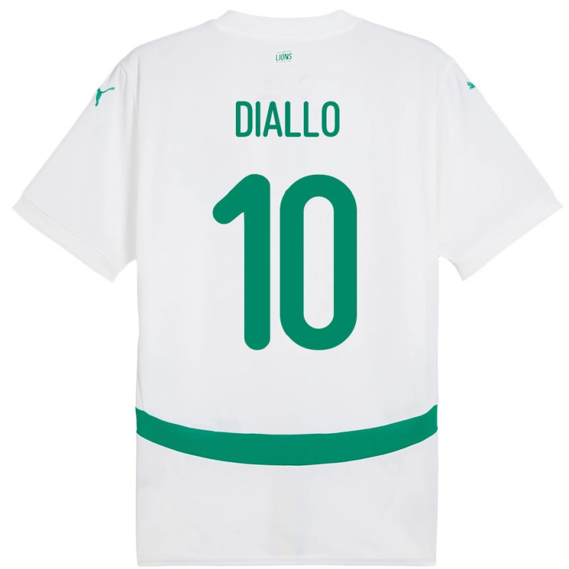 Danxen Criança Camisola Senegal Samba Diallo #10 Branco Principal 24-26 Camisa