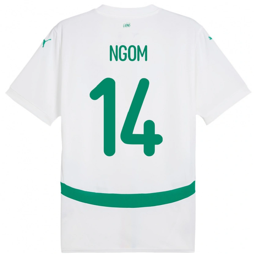 Danxen Criança Camisola Senegal Libasse Ngom #14 Branco Principal 24-26 Camisa